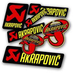Autocollant AKRAPOVIC 3 - Taille et Coloris au choix